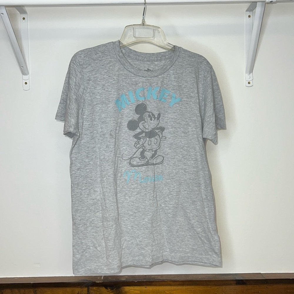 Disney Gray Mickey Mouse Cotton Tee-‎ M